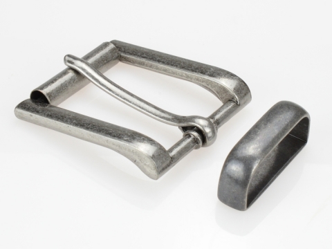 1-3/8 Belt buckle | N ° 9 Old anthracite roller system 1503