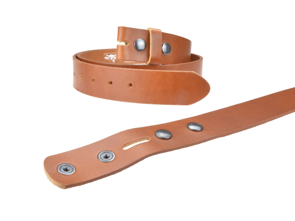 Bull Leather strap 1-1/2'' (40mm) ready to adapt your belt buckles 1786