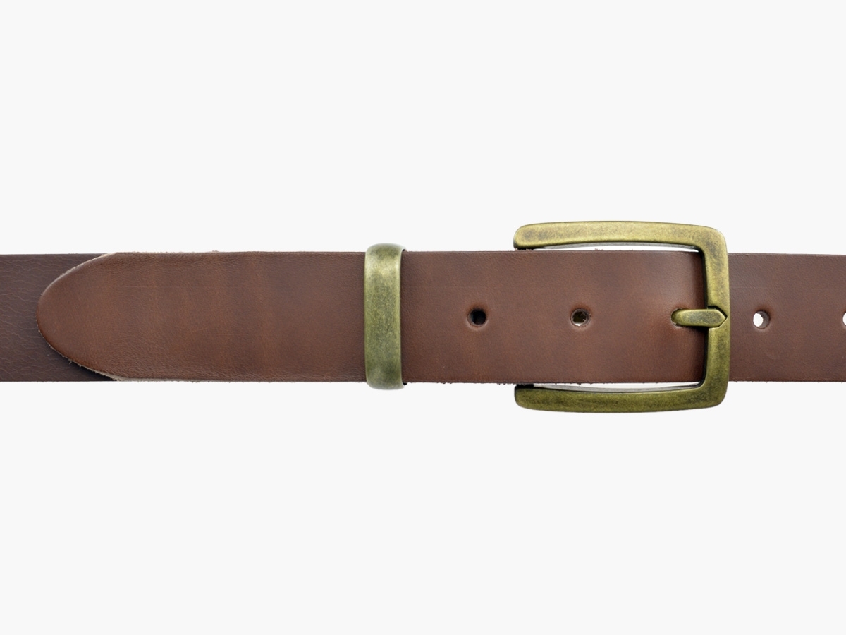 Jeans belt for Women 35F05 medium width ★ Brass finish 1885