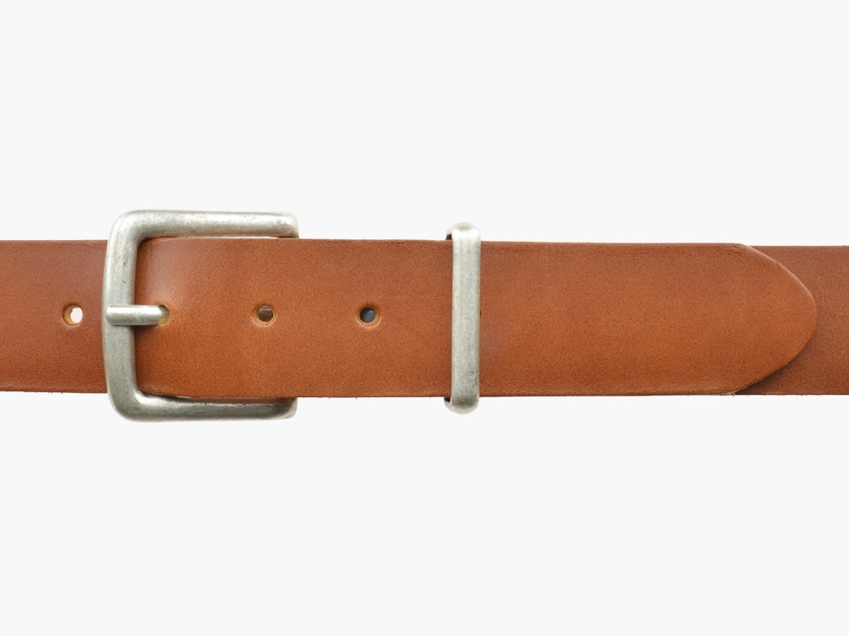 GAROT Jeans belt 4007 for Men ★ Square old silver buckle 2503
